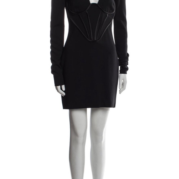 Versace Corset Black Dress Size 4 - Picture 7 of 7